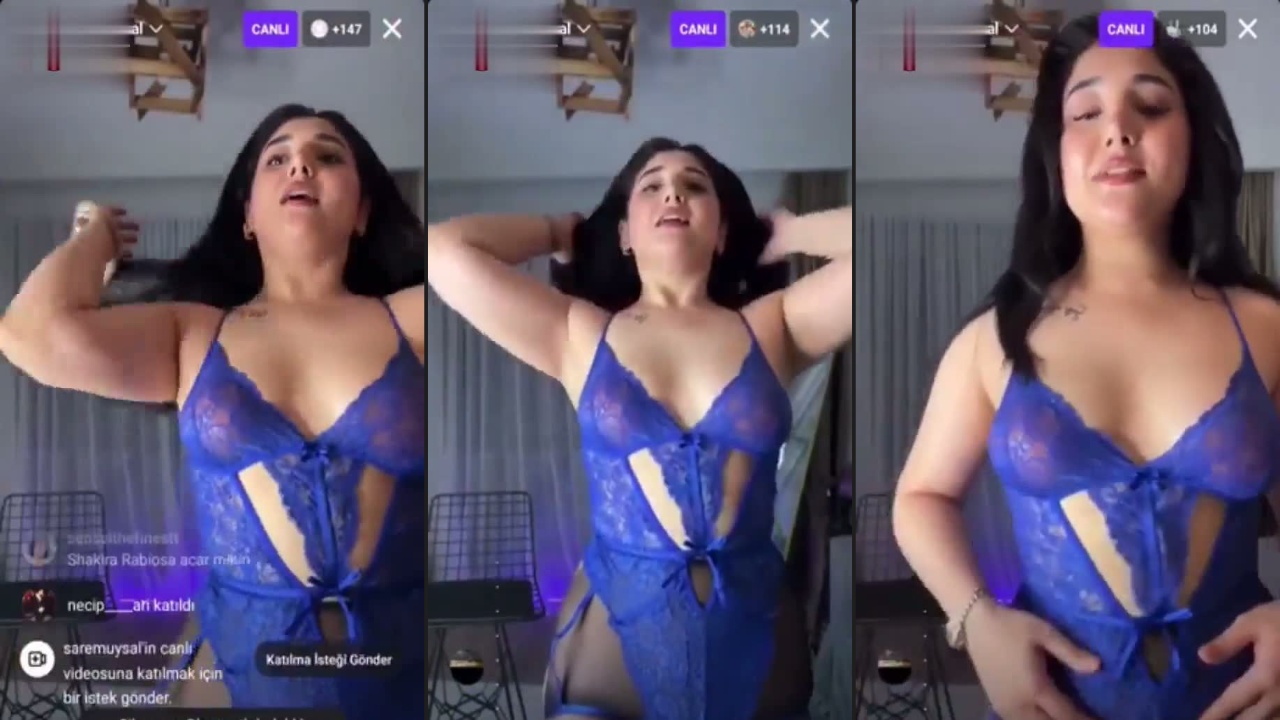 Sarem Uysal canlı yayında seksi sikiş şovu yapıyor